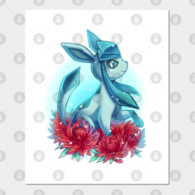 Fresh snow fox with chrysanthemum